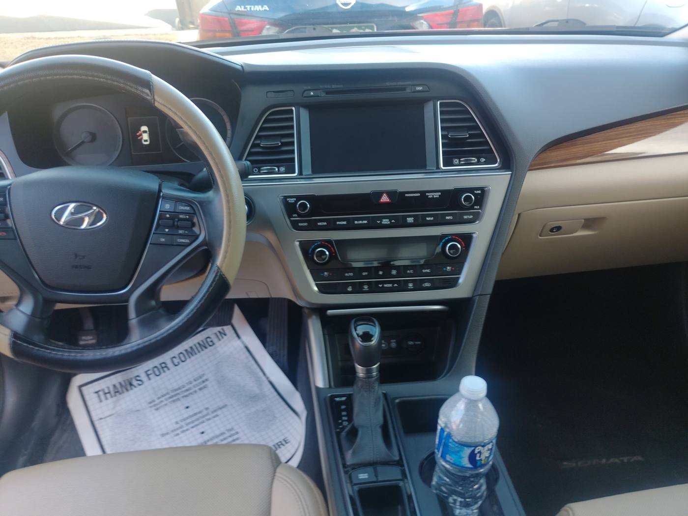 Clean sedan dashboard and center console